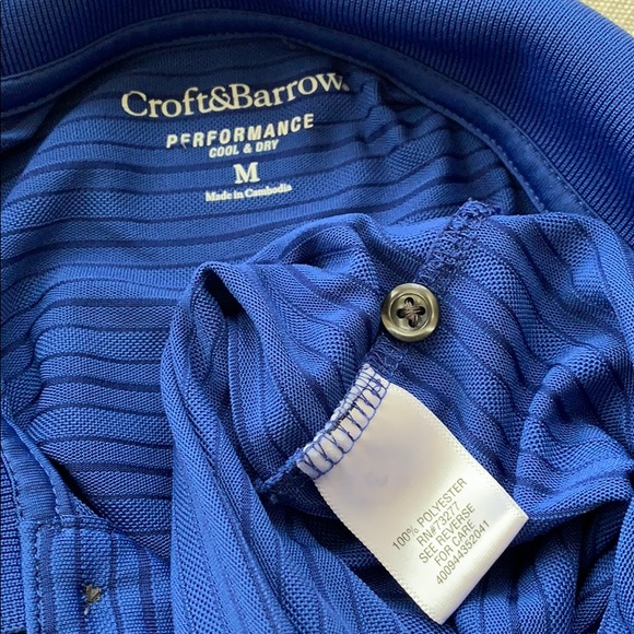 Croft & Borrow Men’s Performance ShortSleeve Polo - Picture 4 of 4